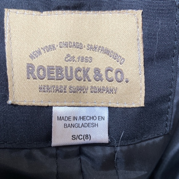 Roebuck & Co. Heritage supply company black bibs kid sz 8 Small euc - Picture 4 of 7